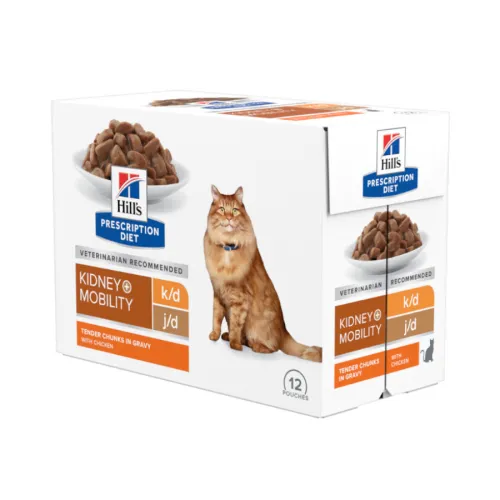 Hills Prescription Diet k/d + Mobility j/d Pollo sobre para gatos