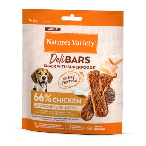 Natures Variety DeliBars Barritas Pollo snacks para perros