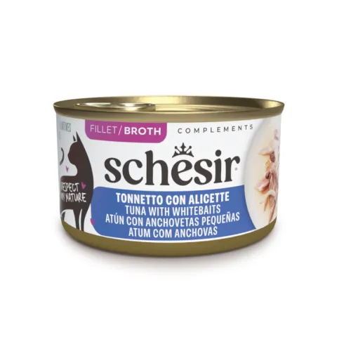 Schesir Lata Atún con Anchoas Filete para gatos
