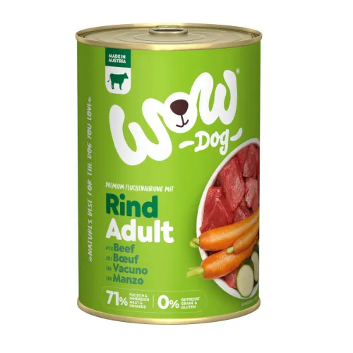 Wow Food Adult Vacuno lata para perros