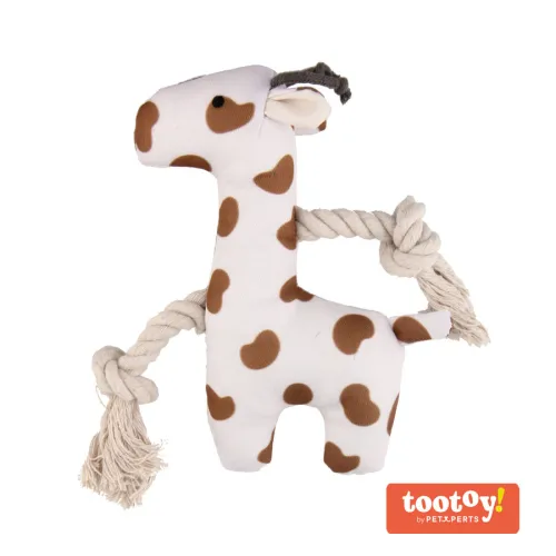 Tootoy! Puppy White Giraffe peluche con sonido para perros