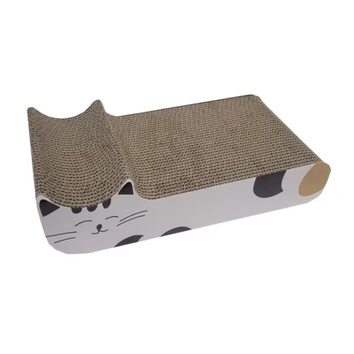 Leeby Kira tabla rascador de cartón blanco para gatos
