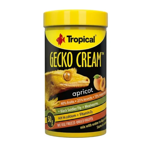 Tropical Gecko Cream Albaricoque para reptiles