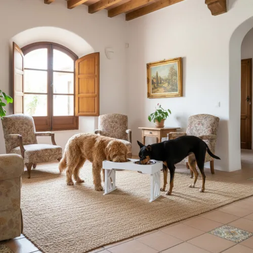 All For Paws Multi Height Comedero Doble para perros  y gato
