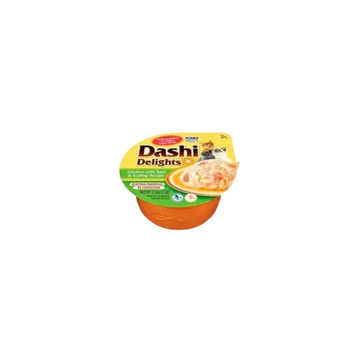 Dashi Delights Snack Cremoso Pollo con Atún y Vieira tarrina para gatos
