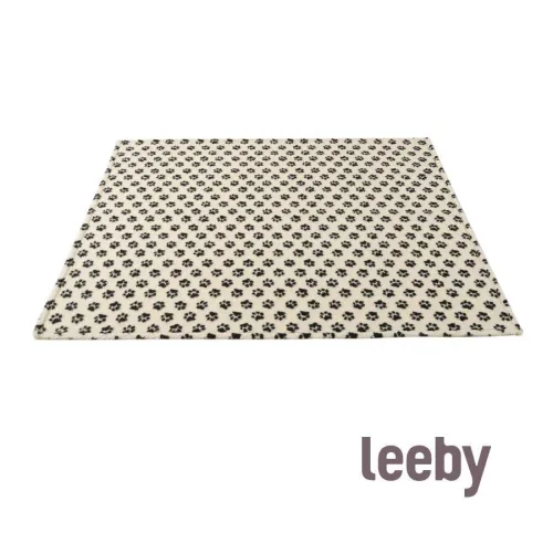 Leeby Manta de Lana con Estampado de Huellas para perros