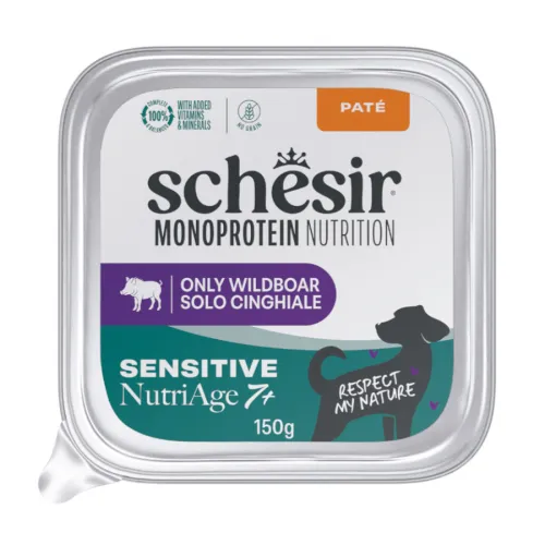 Schesir Monoprotein Tarrina Jabalí paté para perros