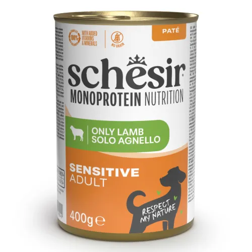 Schesir Monoprotein Lata Cordero para perros