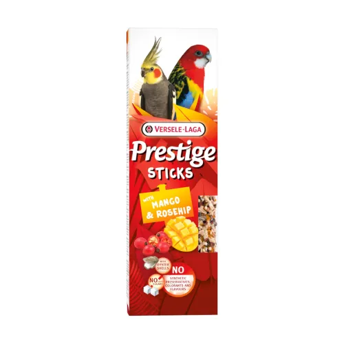 Versele-Laga Prestige Sticks Barritas Mango y Escaramujo para aves medianas