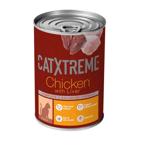 Catxtreme Pollo con Hígado en paté lata para gatos