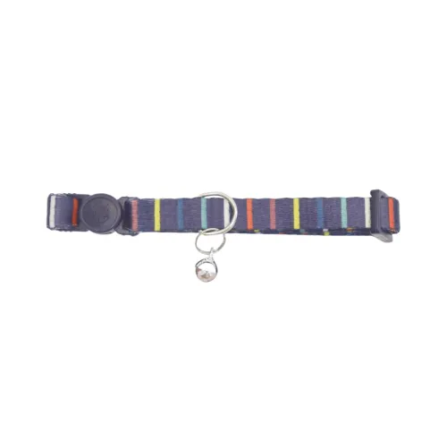 Gotoo Collar estampado rayas multicolor para gatos