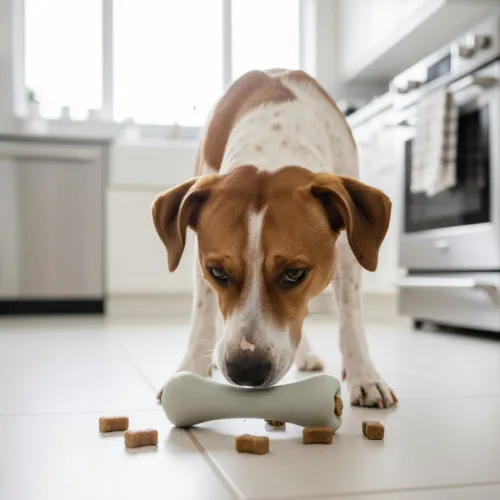 BECO Hueso Portagolosinas de Goma Blanco para perros