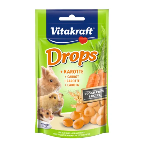 Vitakraft Drops Zanahoria snacks para roedores