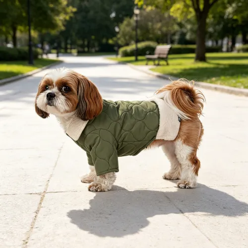 Gotoo Abrigo Acolchado Verde para perros