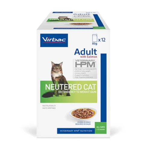 Virbac Adult HPM Neutered Salmón Sobre en Salsa para gatos