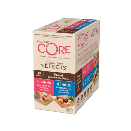 Wellness Core Signature Selects Flaked Atún latas para gatos