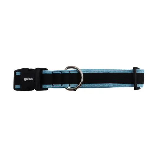 Gotoo collar de malla transpirable turquesa para perros