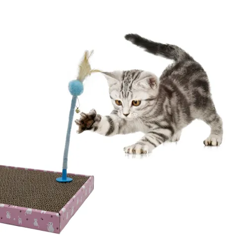 Leeby Babette juguete con pluma para rascador de gatos