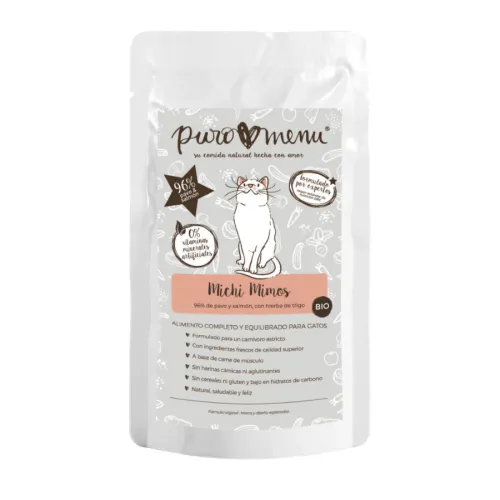 Puromenu Pavo y Salmón Bio sobre para gatos