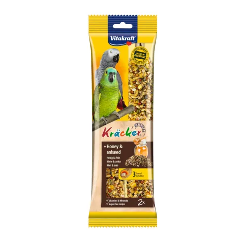 Vitakraft Kräcker Miel y Anís Barritas para loro africano