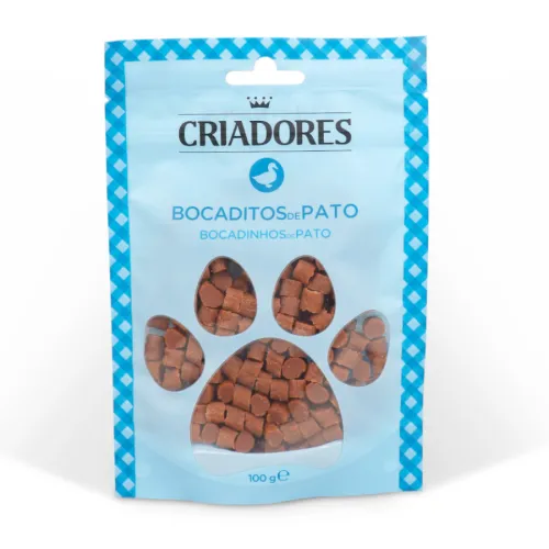 Criadores Bocaditos de Pato snack para perros