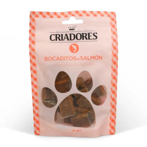 Criadores Bocaditos de Salmón snack para perros