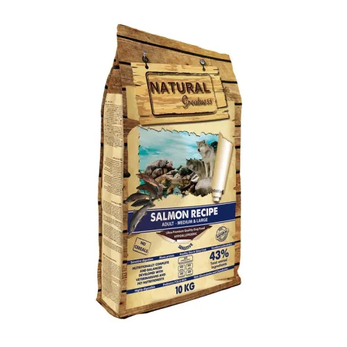 Natural Greatness Medium Sensitive Salmón pienso para perros