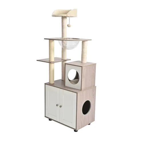 Leeby Luna árbol rascador con mueble para gatos