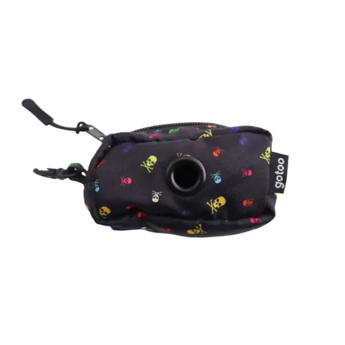 Gotoo Porta bolsas calavera negro para perros