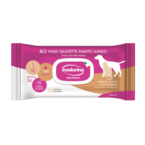 Inodorina Refresh Extra Toallitas húmedas para mascotas