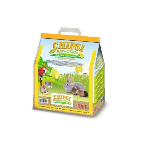 Chipsi Lecho de Maíz Limón para conejos roedores y pájaros